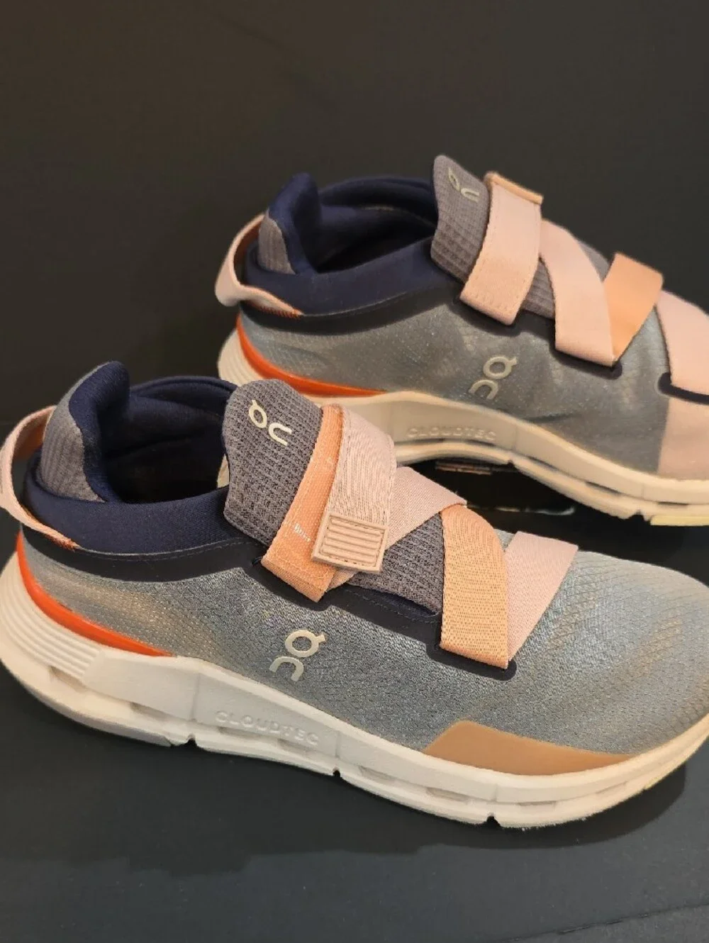 On Running CloudNova Wrap Women's Slip-On Sneakers in Grey, Pink & Navy Size 6.5